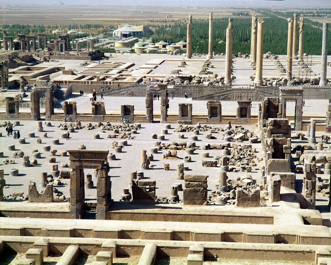 Generell utsikt over palasset, Achaemenian Period, 6.-5. århundre f.Kr av Unbekannt Unbekannt