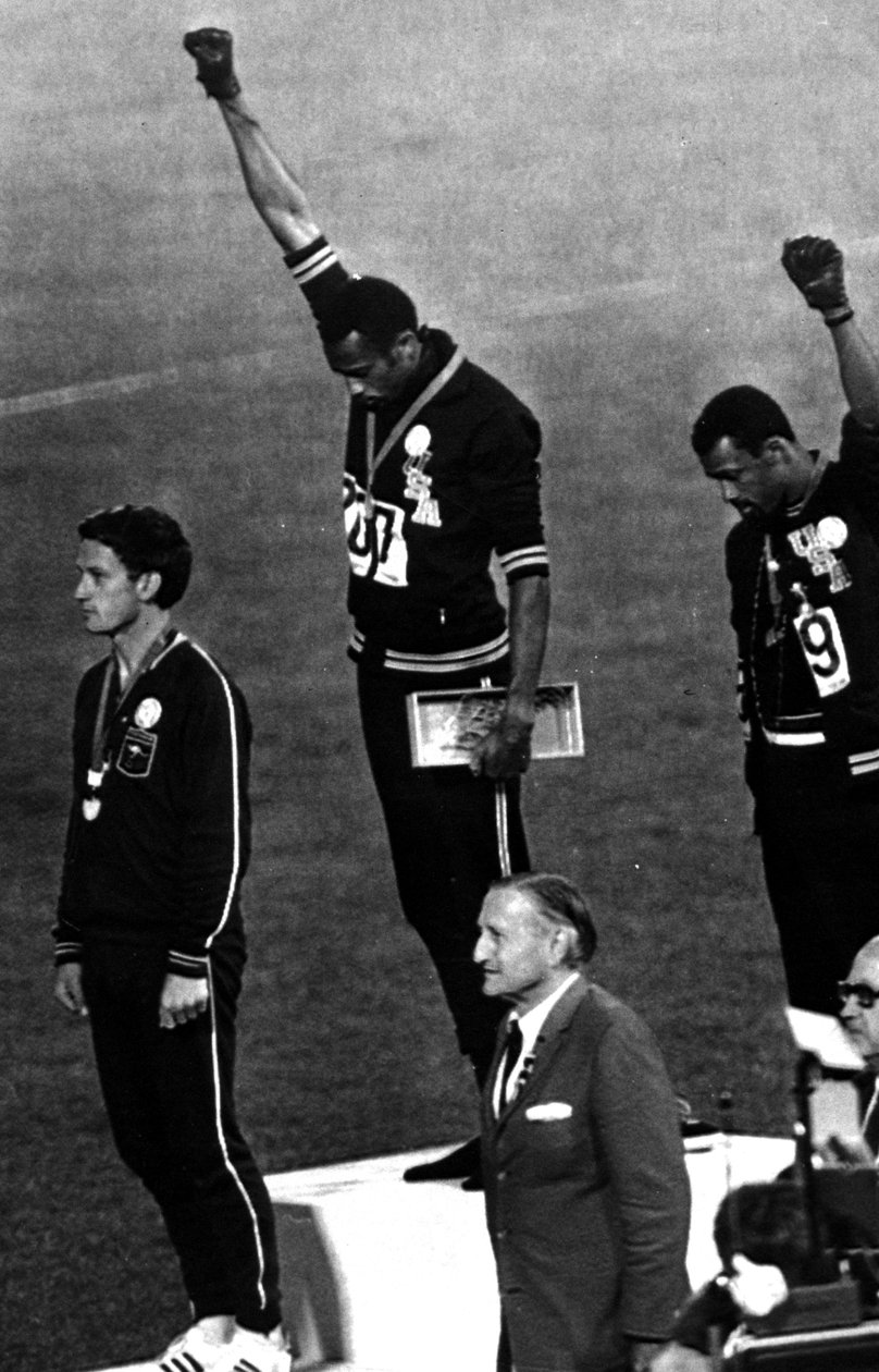 Vinnere av menns 200 meter på pallen, OL 1968, Mexico City av Unbekannt Unbekannt