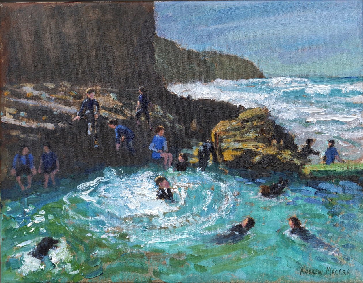 Chapel Rock Pool, Perranporth, Cornwall, 2017 av Unbekannt Unbekannt