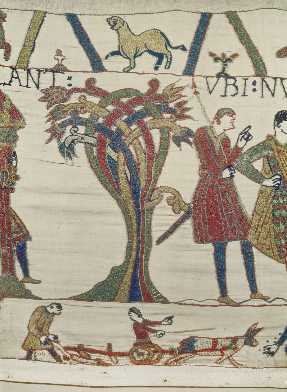 Duke Williams utsendinger kommer til grev Guy de Ponthieu, Bayeux-teppet av Unbekannt Unbekannt