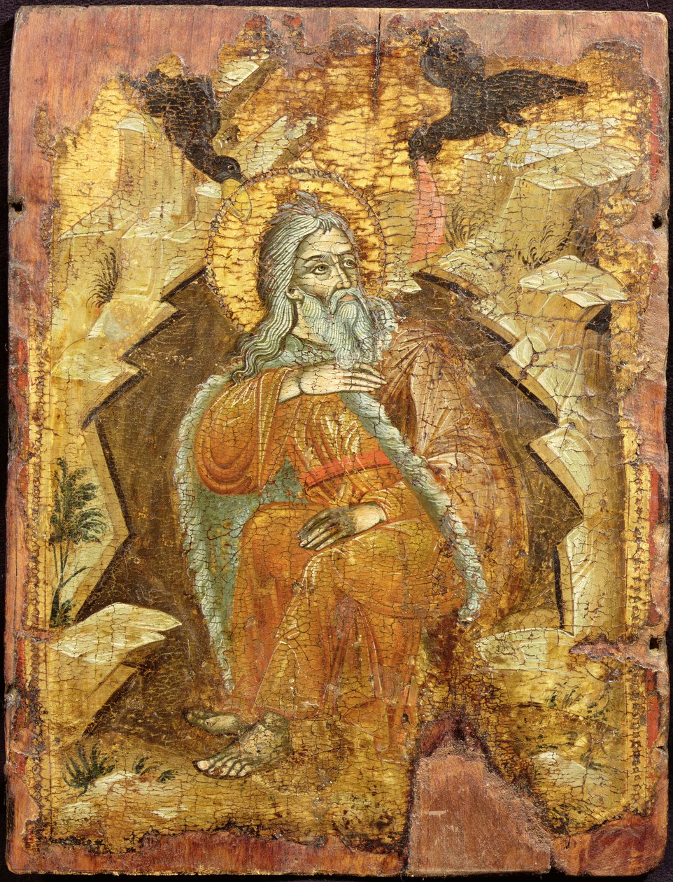 Elijah ved bekken Cherith, makedonsk, ca. 1700 av Unbekannt Unbekannt