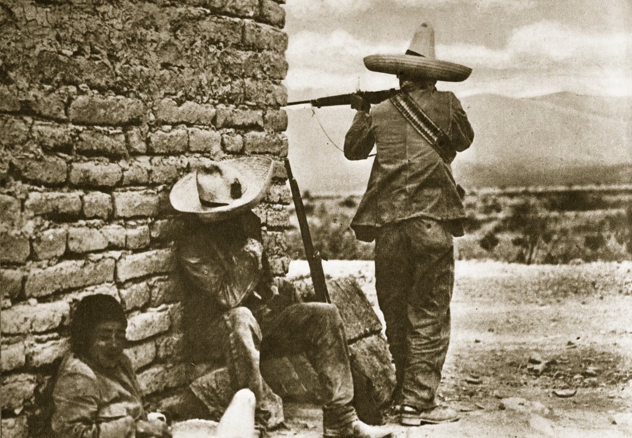 Opprørssnikskyttere angriper byen Juarez, 10. mai 1911 av Unbekannt Unbekannt