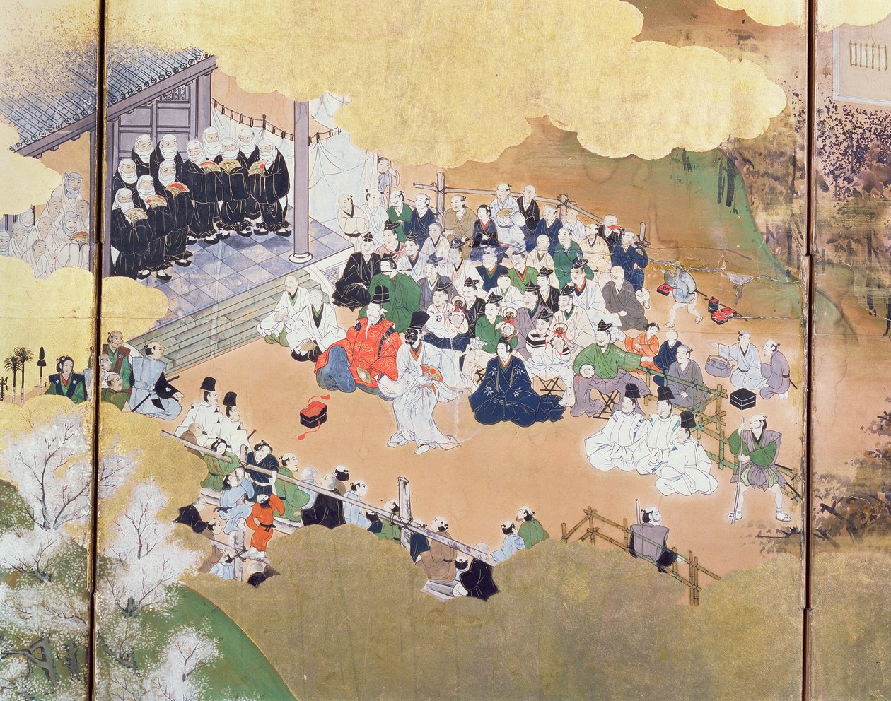 Scener av urbant liv under "Bakufu"-regjeringen, fra en forestilling av Noh Drama, Tosa School, 1800, japansk, av Unbekannt Unbekannt