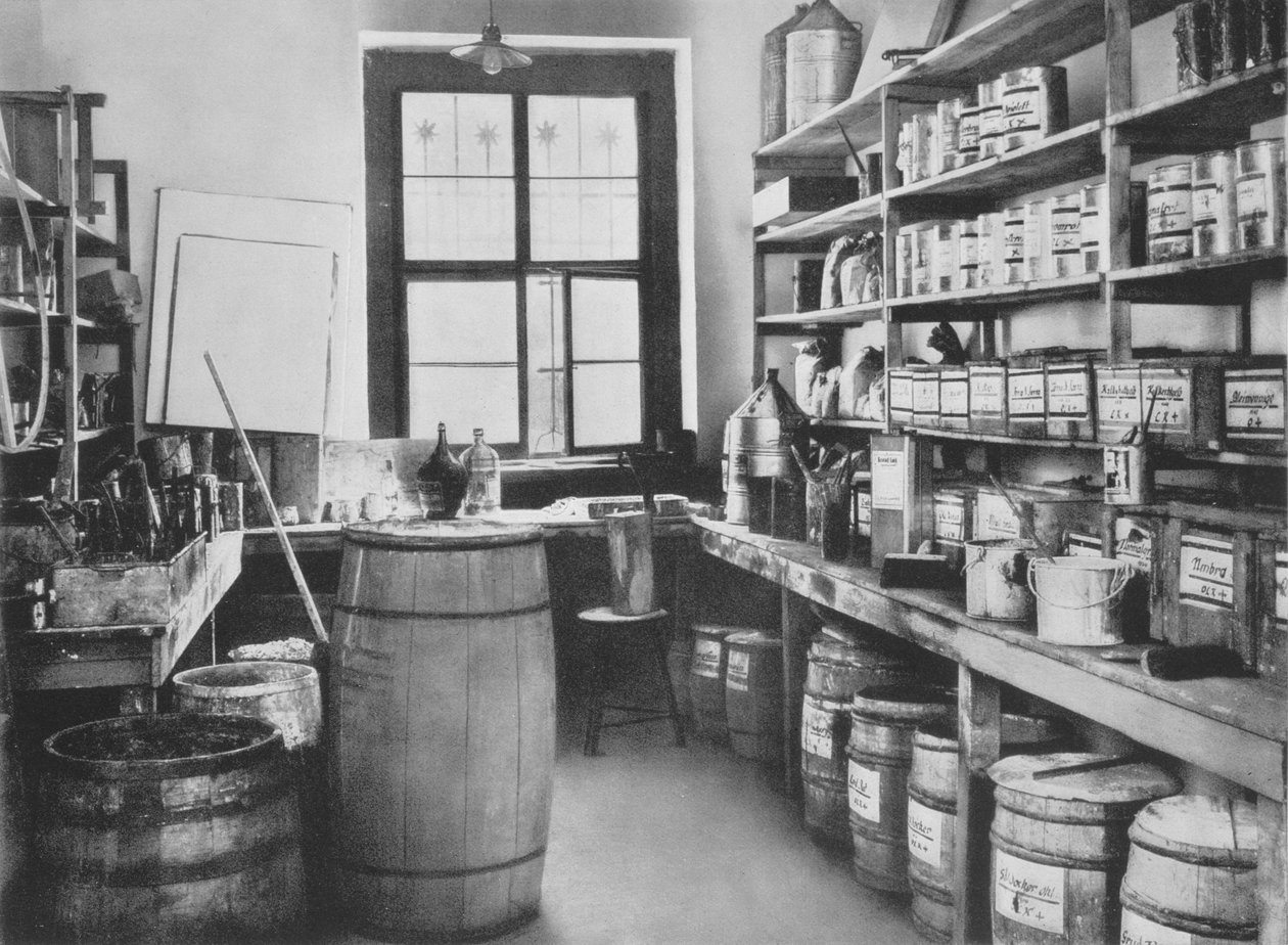 The Mural Studio Storeroom, fra verkstedene til Bauhaus, Weimar, 1923 av Unbekannt Unbekannt