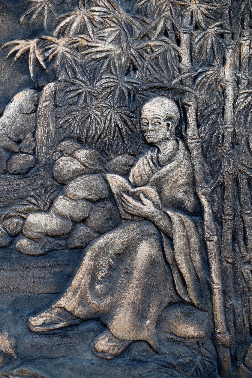 Truc Lam buddhisttempel, buddhistmunk, Dalat, Vietnam av Unbekannt Unbekannt