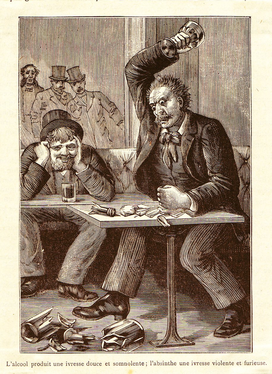 Absint versus alkohol, ca 1900 av Unbekannt