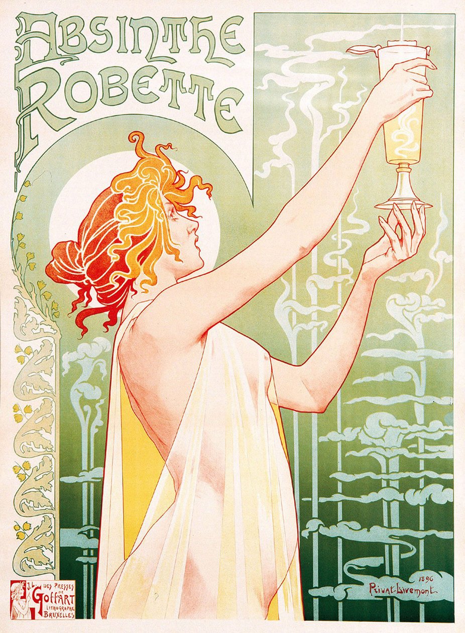 Reklameplakat for Absinthe Robette av Unbekannter Künstler