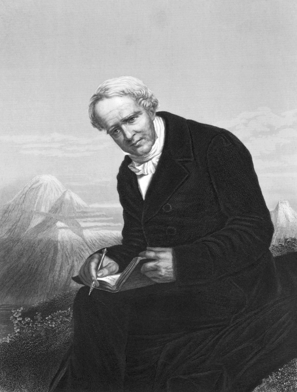 Alexander von Humboldt, ca. 1830 (s/hvitt-bilde) av Unbekannt