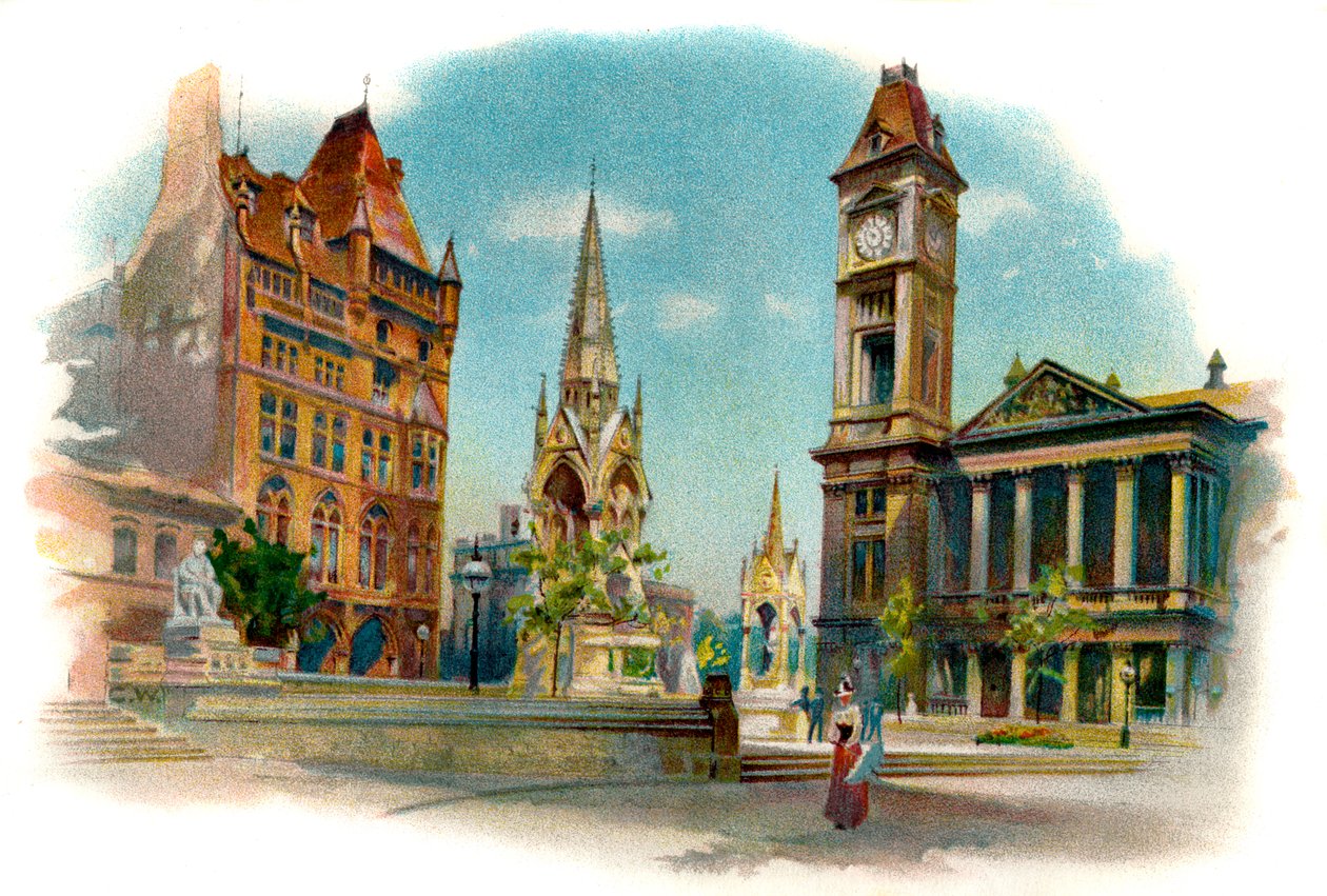 Chamberlain Square, Birmingham av Unbekannter Künstler