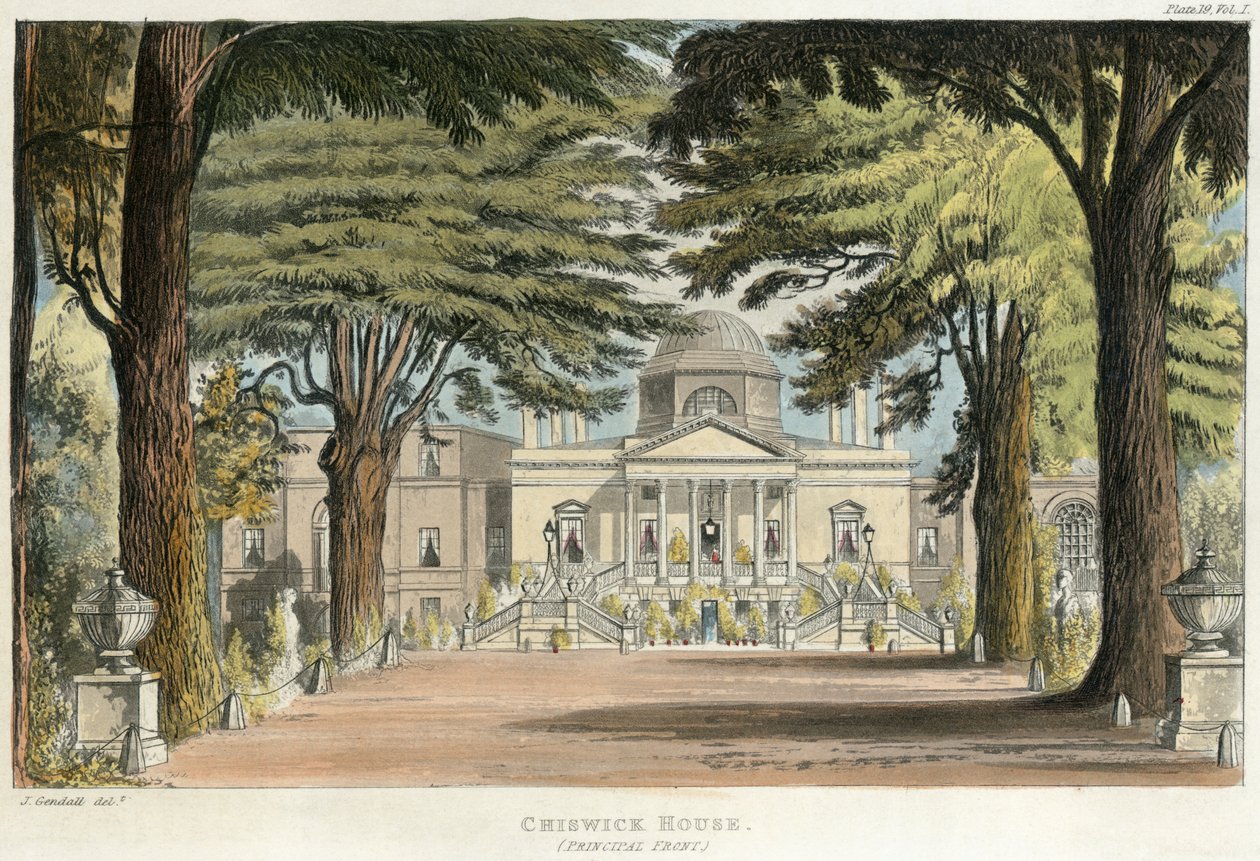 Chiswick House (gravering) av Unbekannter Künstler