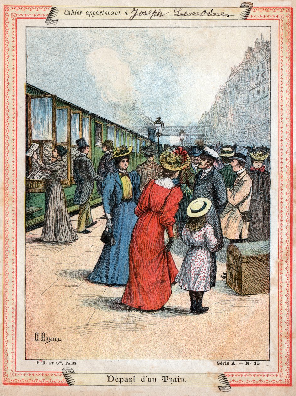 Avreise fra tog. Avgang av et tog. av Nicolas Liez