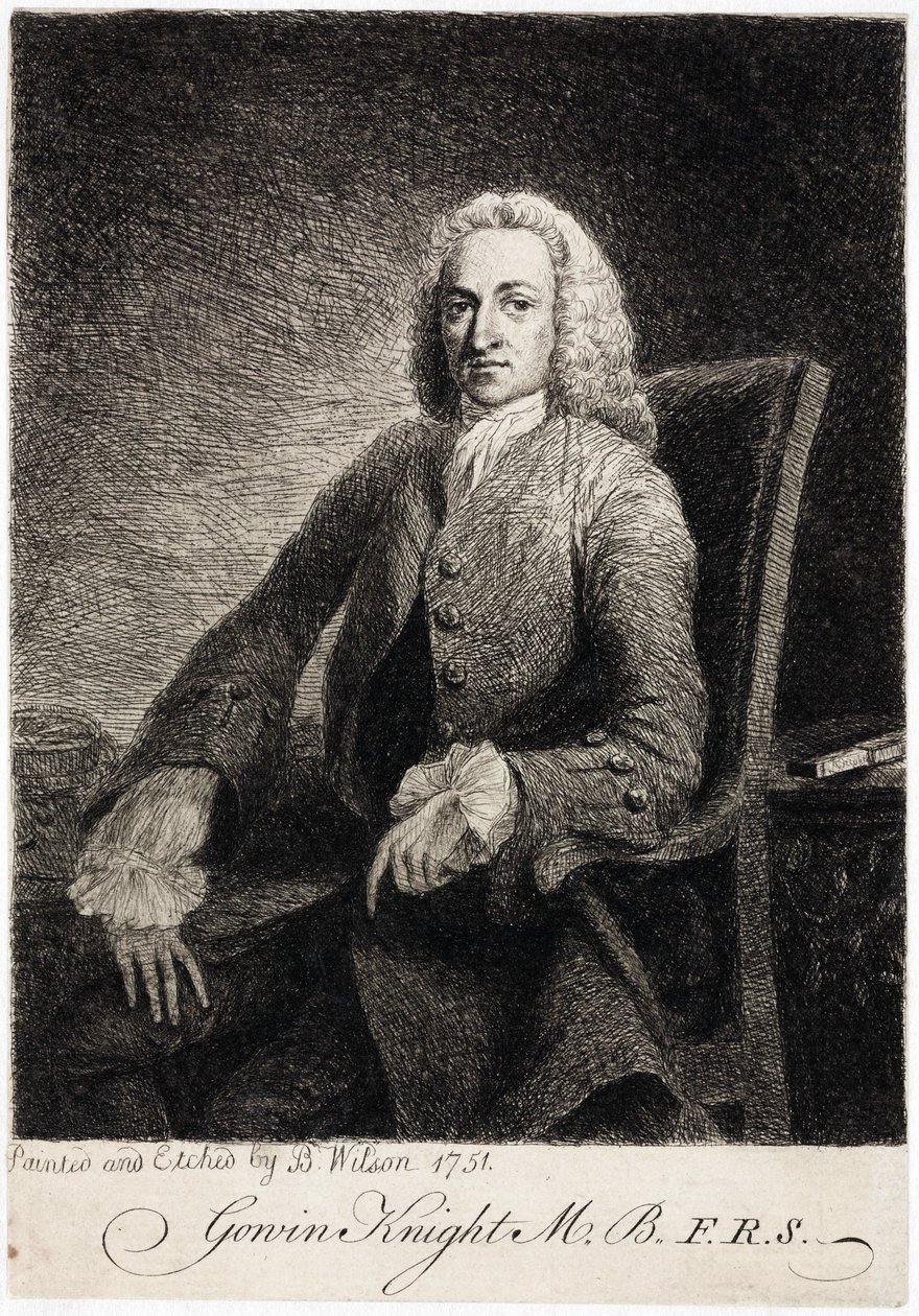 Gowin Knight, vitenskapsmann, ca 1751 av Unbekannt