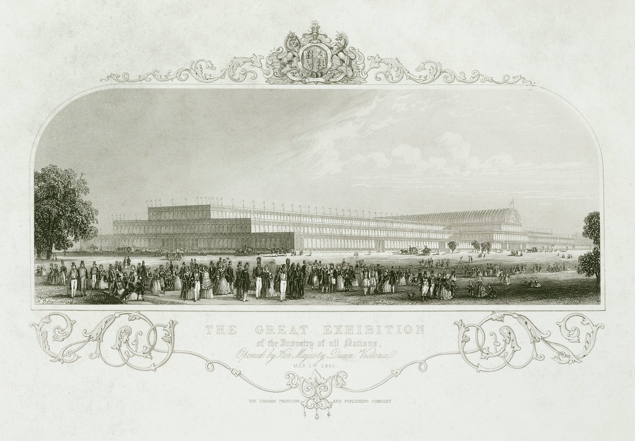 Stor utstilling 1851 The Crystal Palace, London av Unbekannt