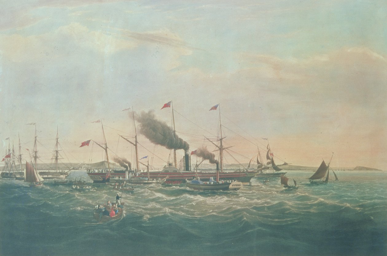 Great Western dampskip (litho) av Unbekannter Künstler