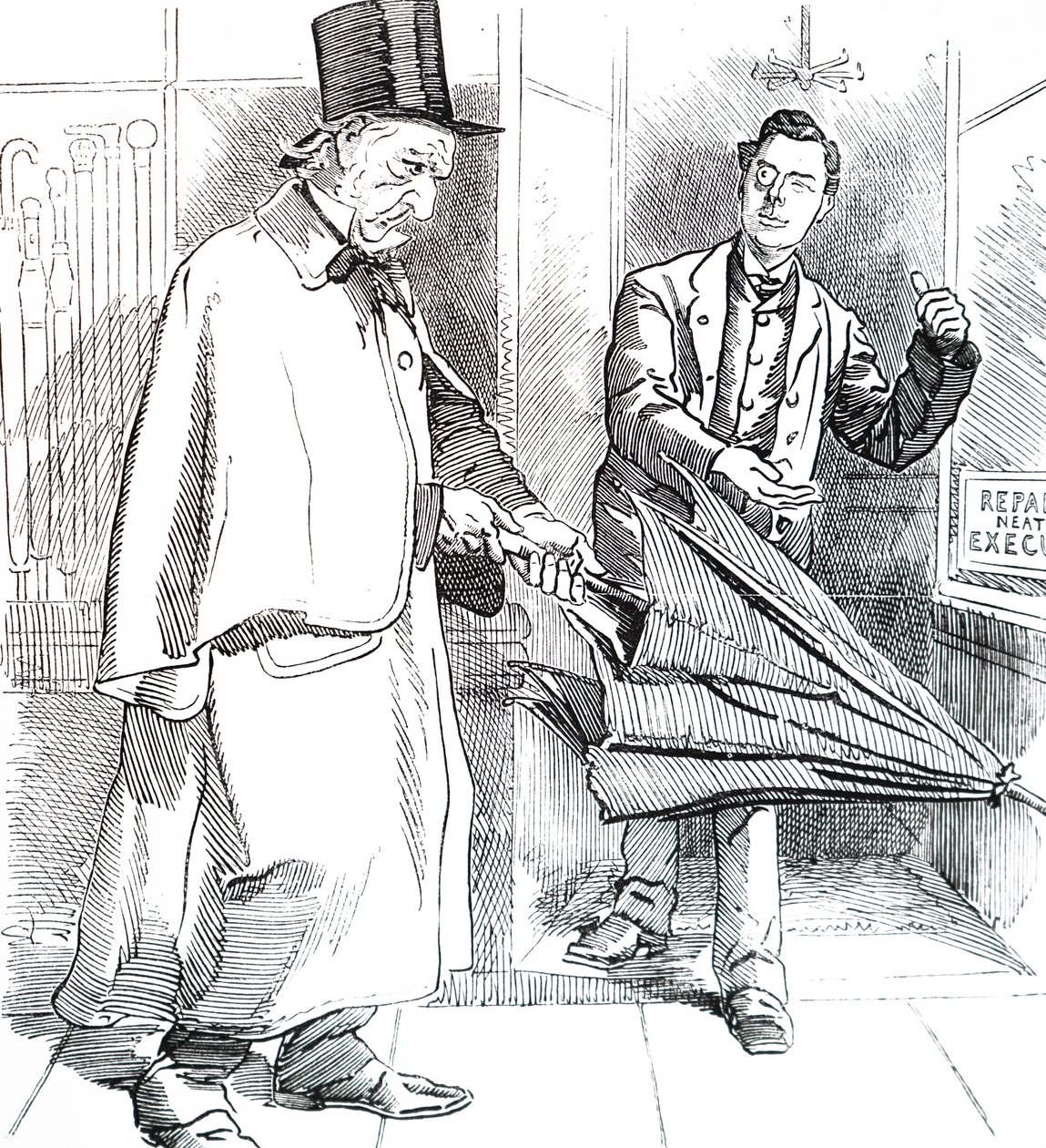 Joseph Chamberlain og William Ewart Gladstone. av Unbekannt