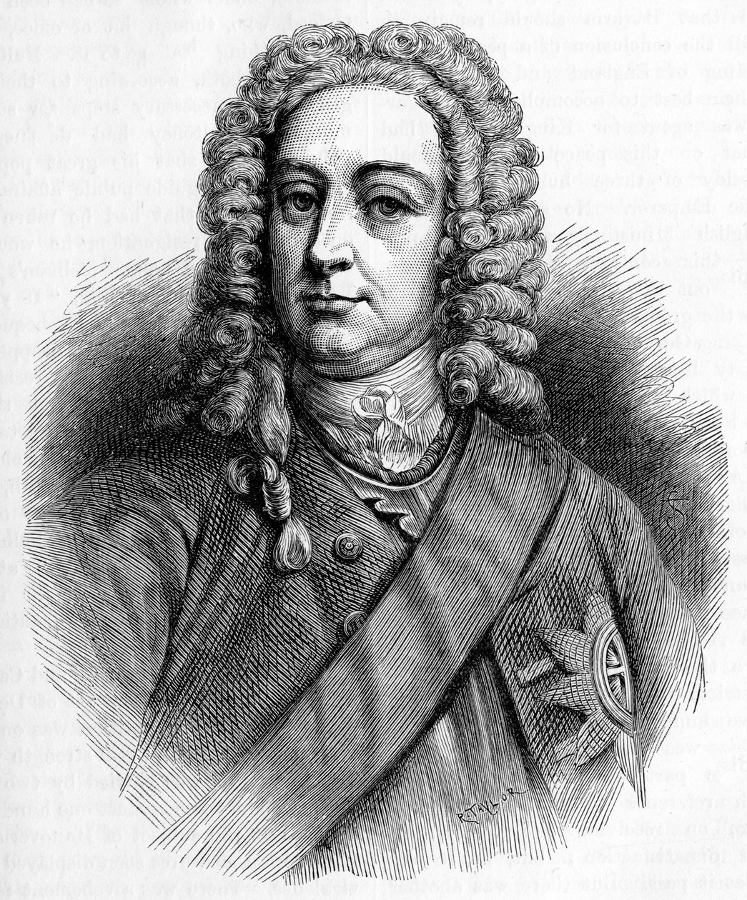 Kong George II - portrett av Unbekannter Künstler