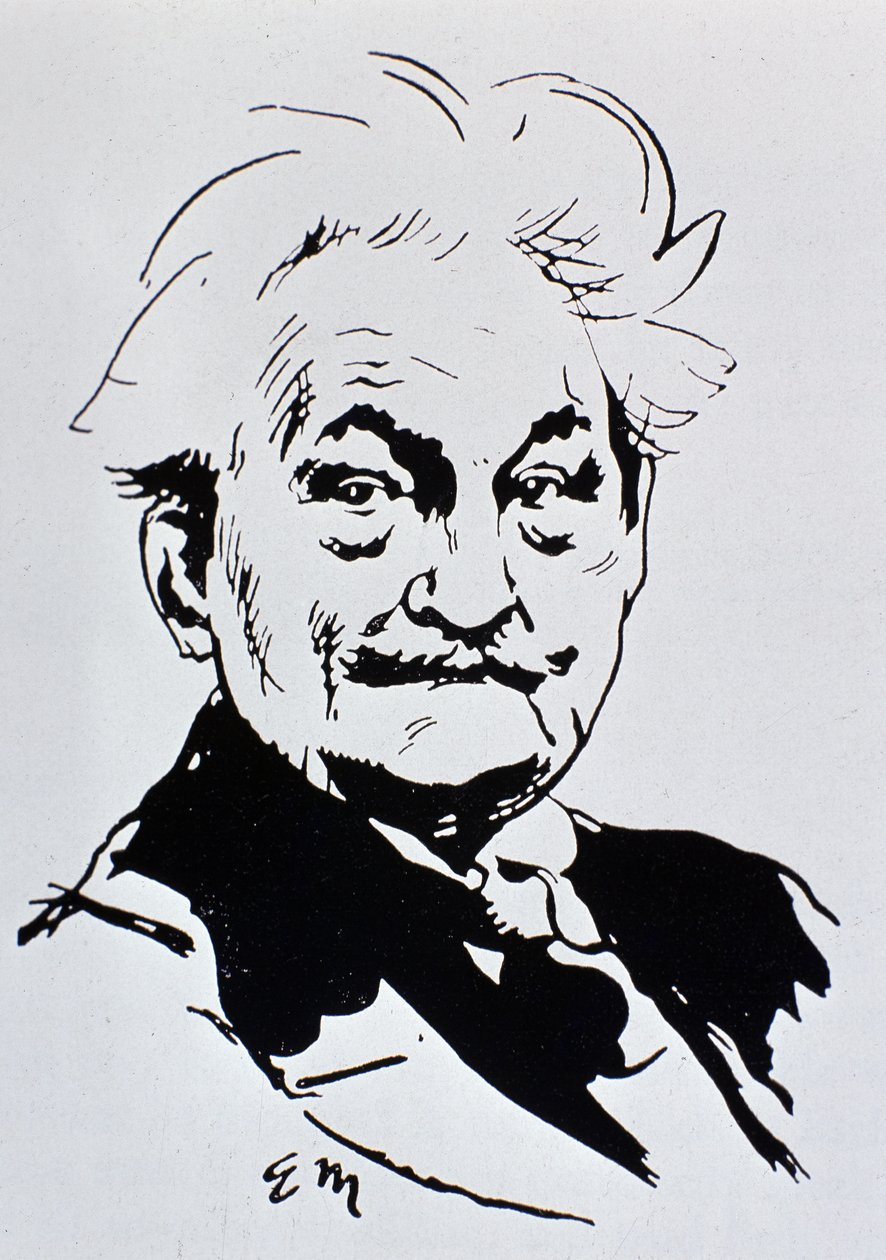 Leos Janacek (blekk på papir) av Unbekannt