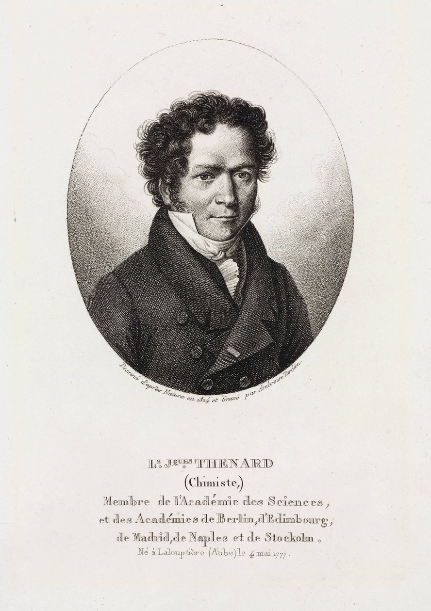 Louis Jacques Thenard , fransk kjemiker av Unbekannt
