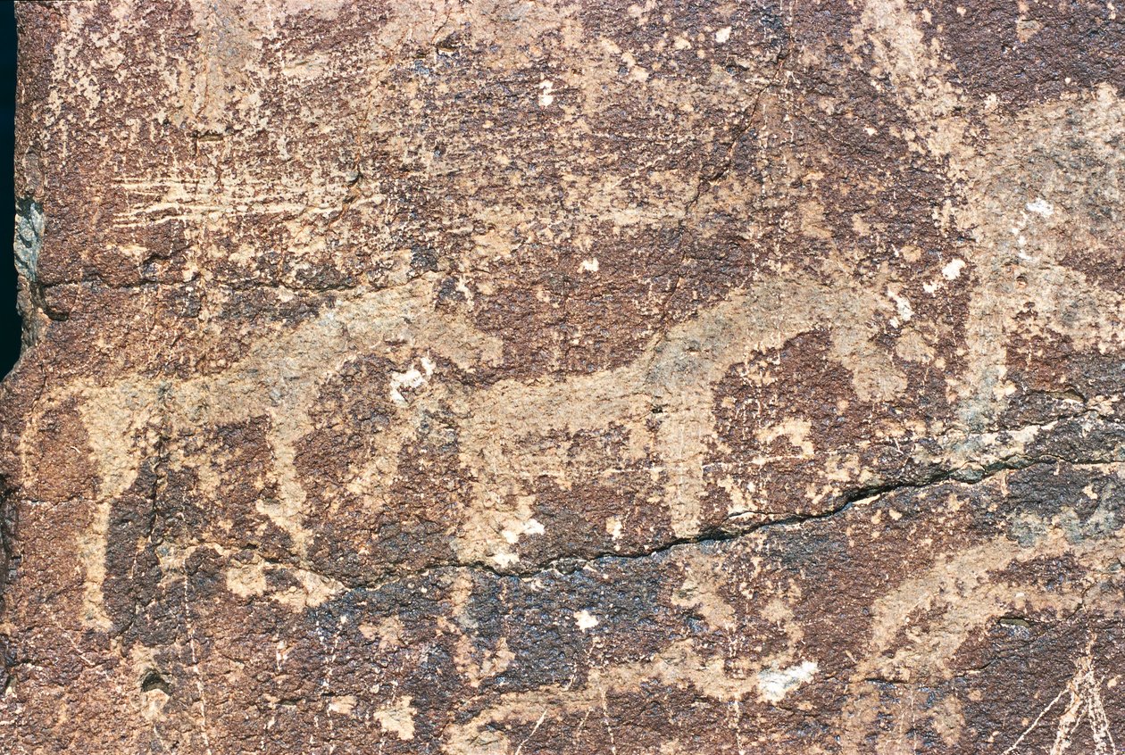 Mongolia, Gobi-ørkenen, berggravering av Benjamin Baud