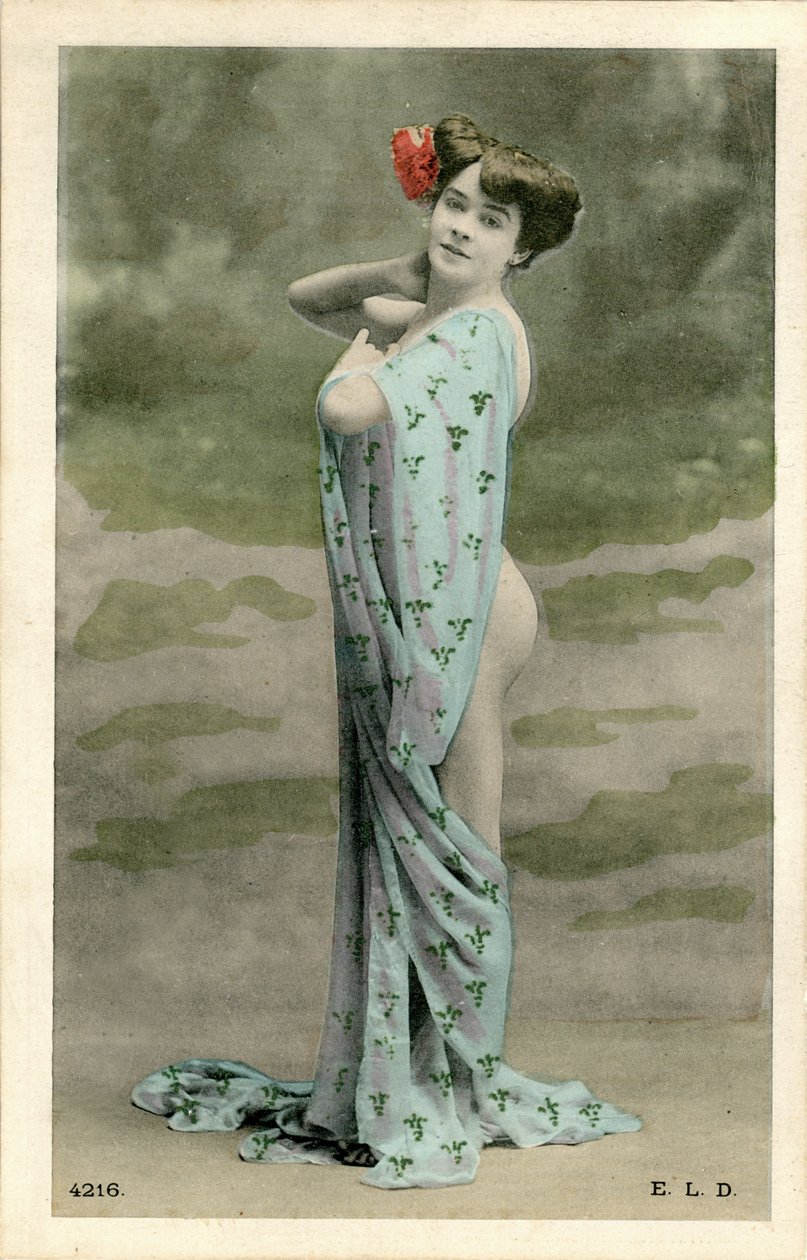 Naken kvinne, ca. tidlig på 1900-tallet (postkort) av Alec Hunter