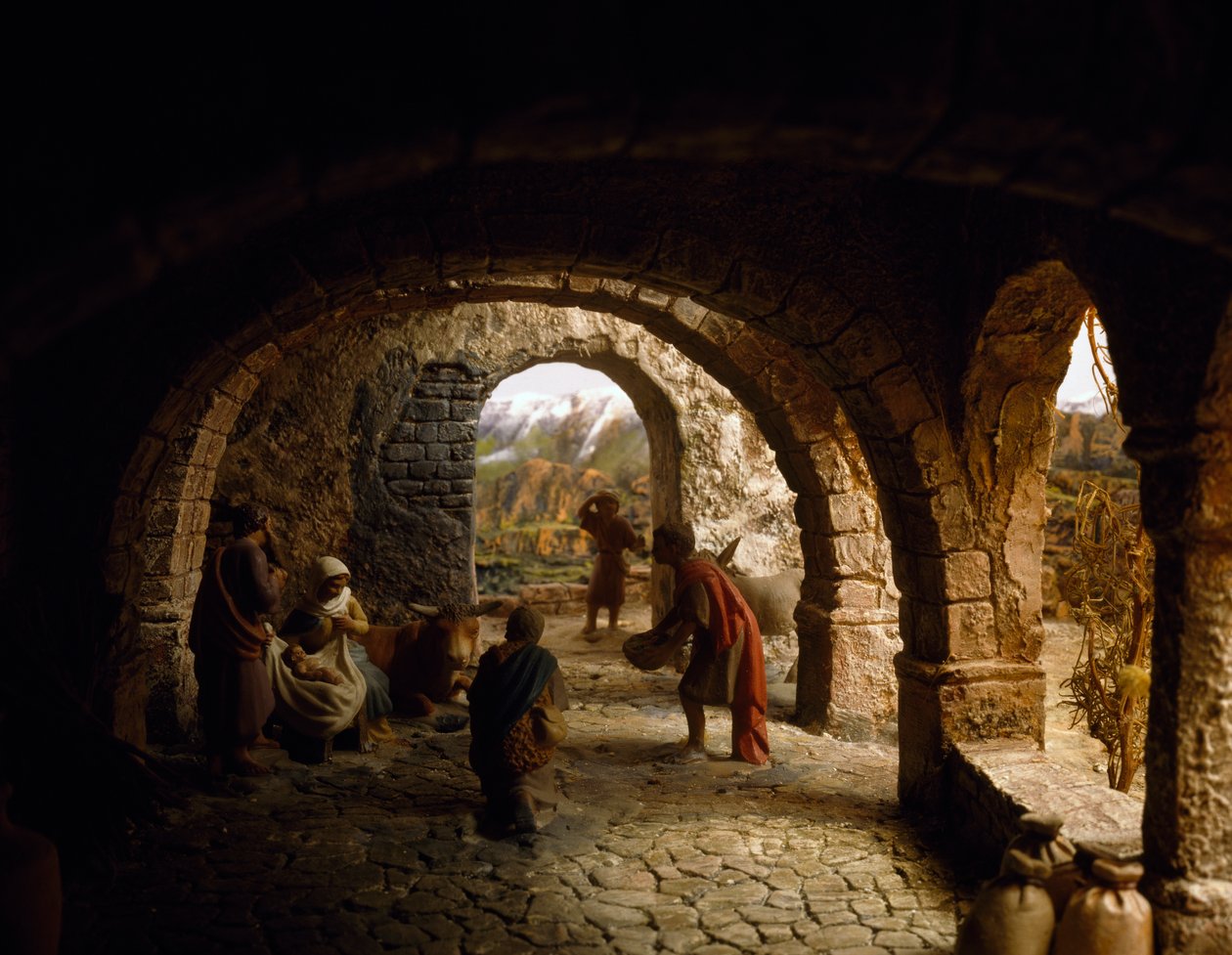 Nativity, Nativity Diorama, Spania, 1900-tallet av William M. Timlin