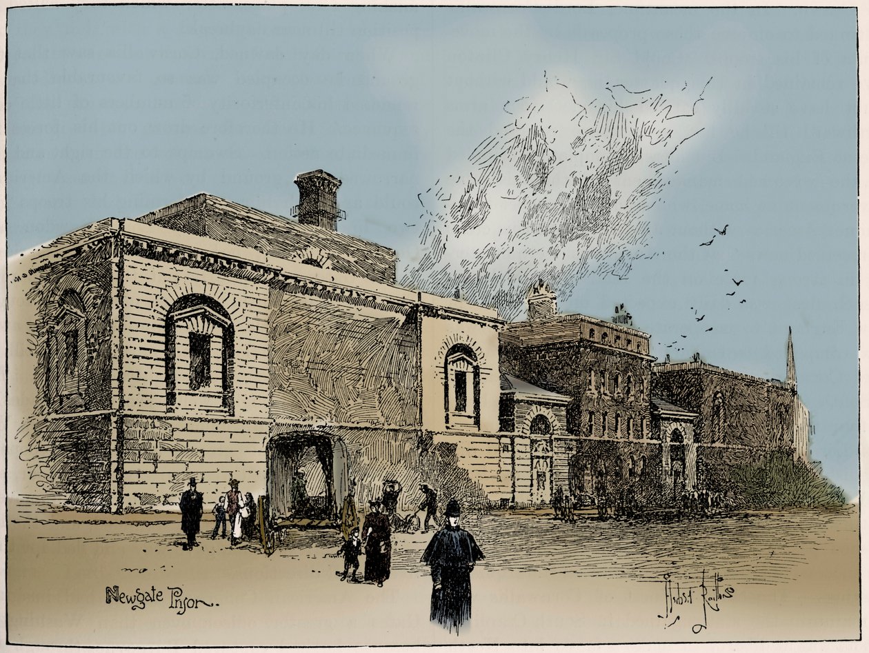 Newgate fengsel, London av Unbekannter Künstler