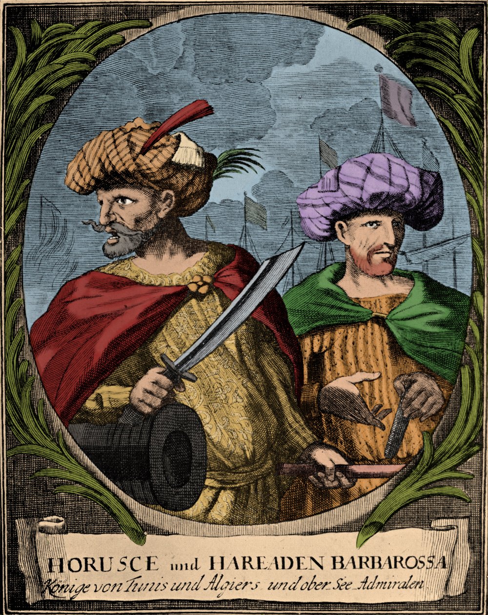 Oruc Reis og Hayreddin Barbarossa av Unbekannter Künstler