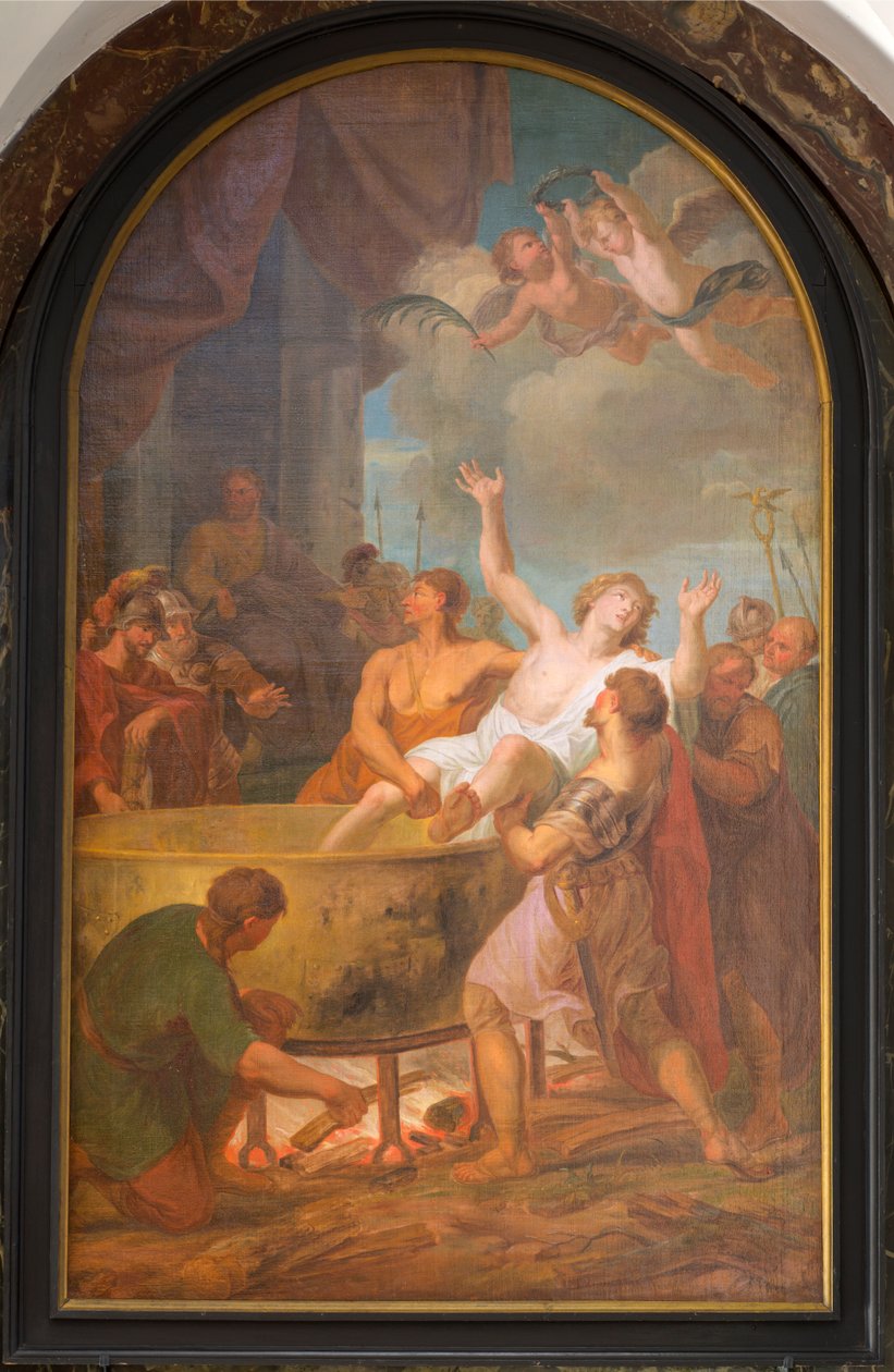 Sognekirke (Vår Frues sognekirke). Interiør. Maleri. av Unbekannter Künstler