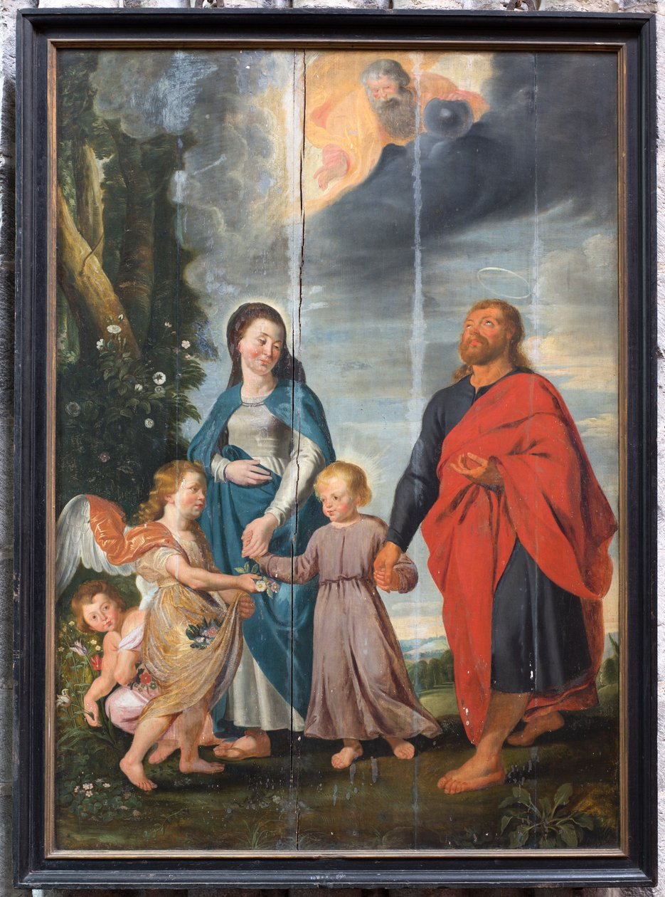 Sognekirke (Saint Walburga Parish Church). Maleri. av Unbekannter Künstler