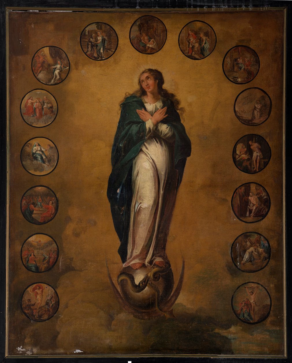 Sognekirke (Saint Walburga Parish Church). Maleri. av Unbekannter Künstler