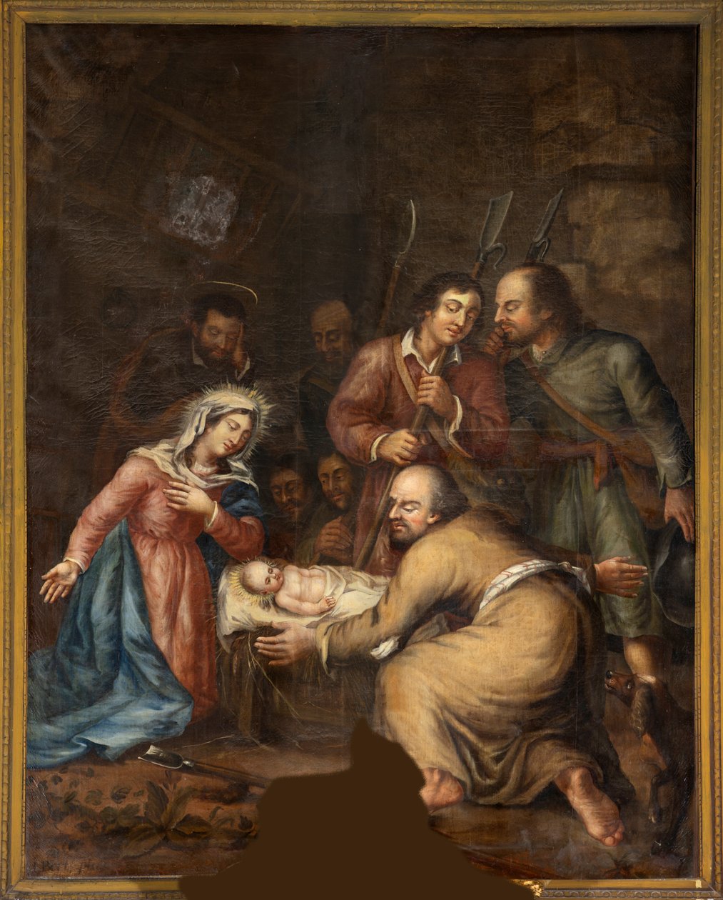 Sognekirke (Schendelbeke, sognekirke Sint-Amandus). Maleri. av Unbekannter Künstler