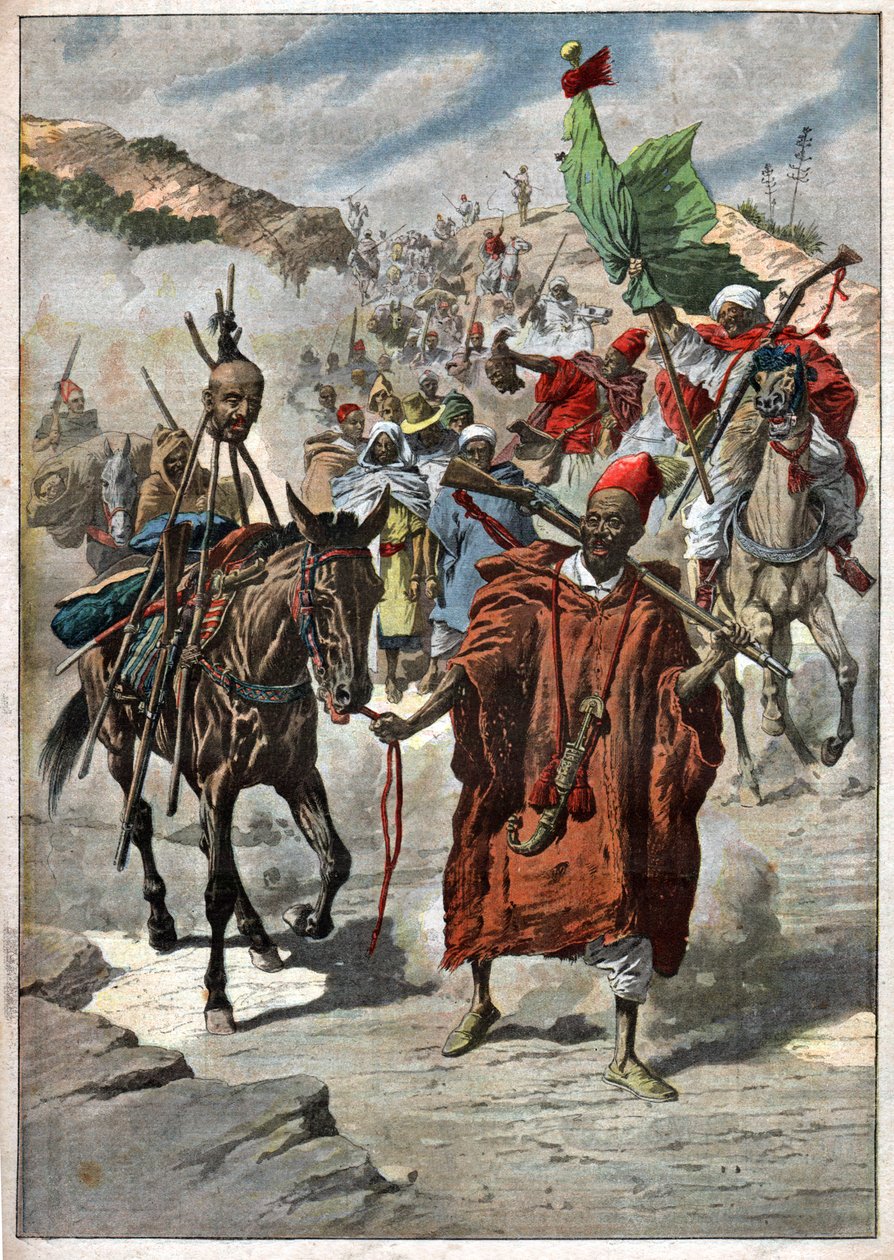 Plyndring i Marokko. Kamp i Marokko. av Nicolas Liez