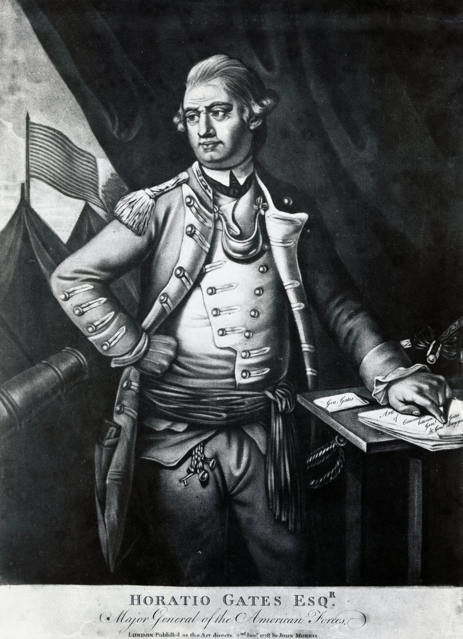 Portrett av Horatio Gates (gravering) av Unbekannt