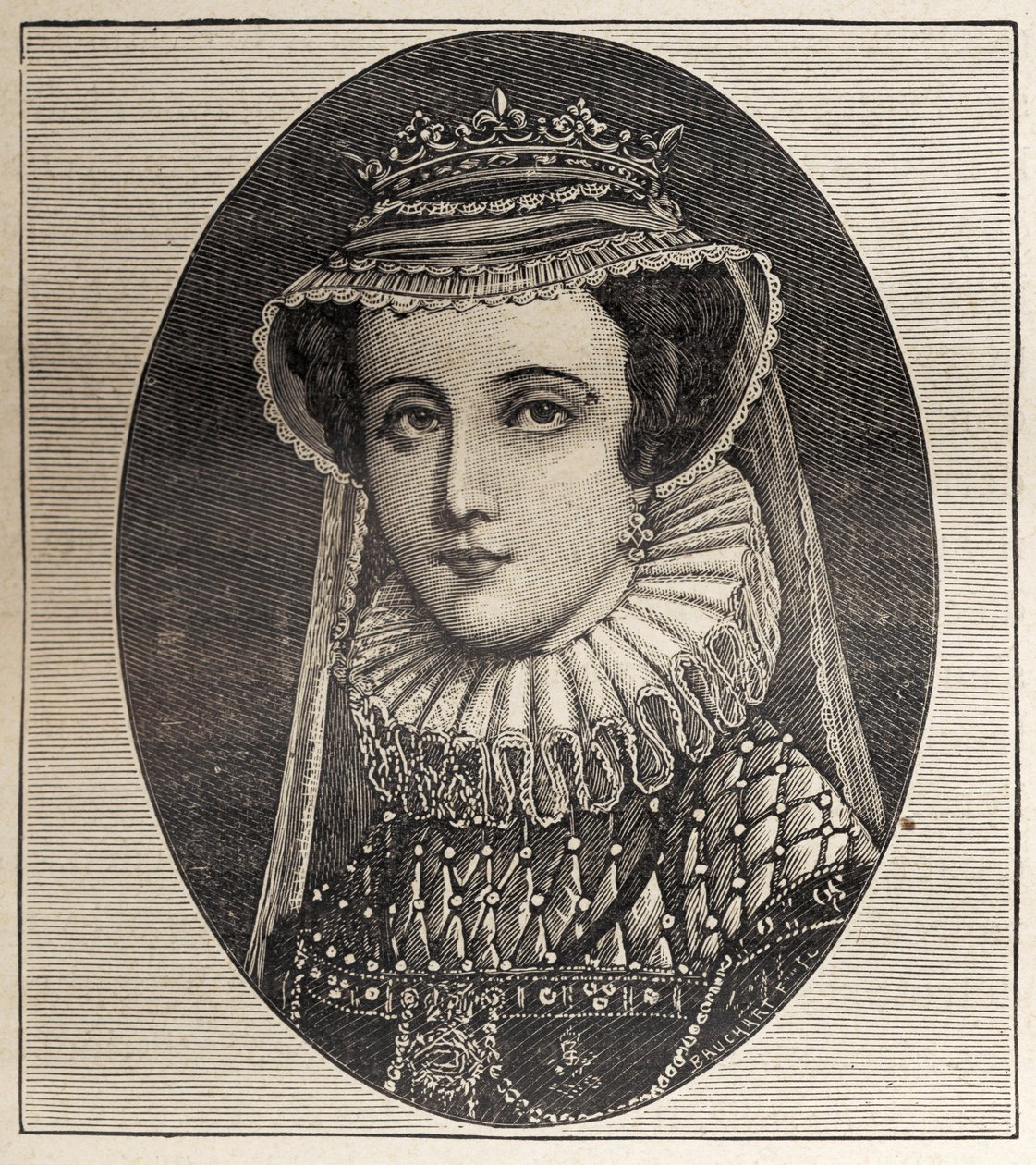 Queen Mary Stewart (gravering) av Unbekannter Künstler