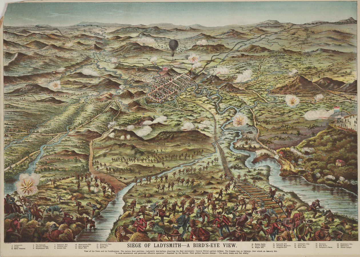 Siege of Ladysmith - et fugleperspektiv' av Unbekannt
