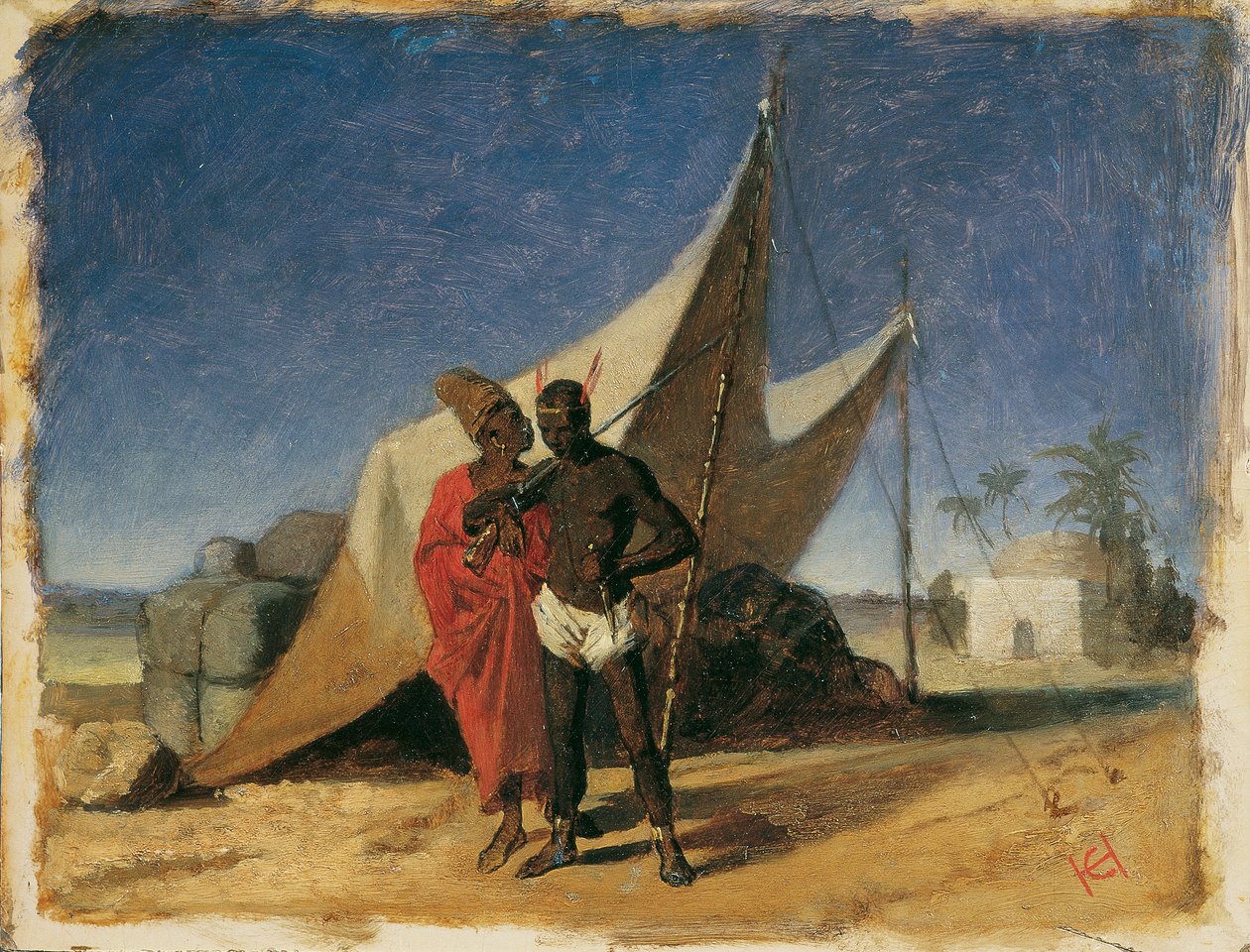 Scene i Nord-Afrika av Unbekannter Künstler
