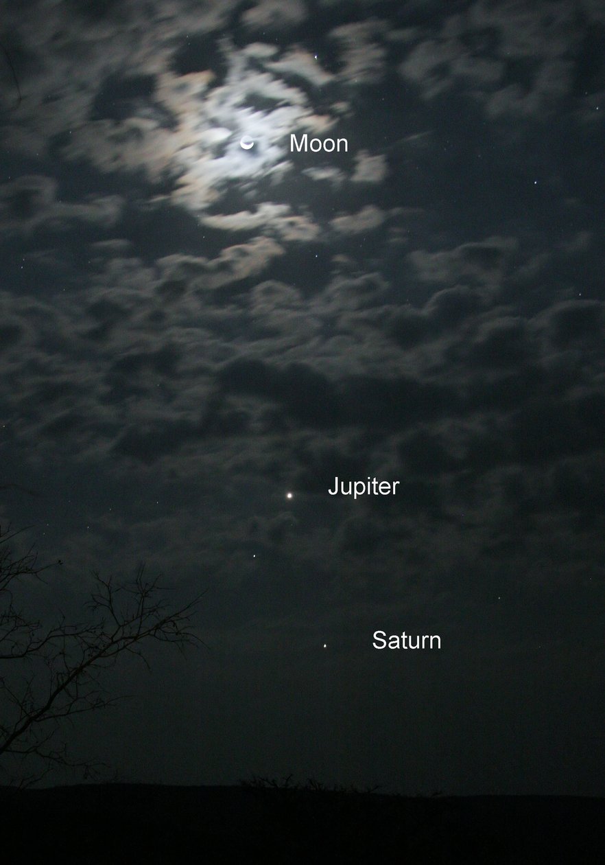 Månen, Jupiter og Saturn, 2005 av Unbekannt