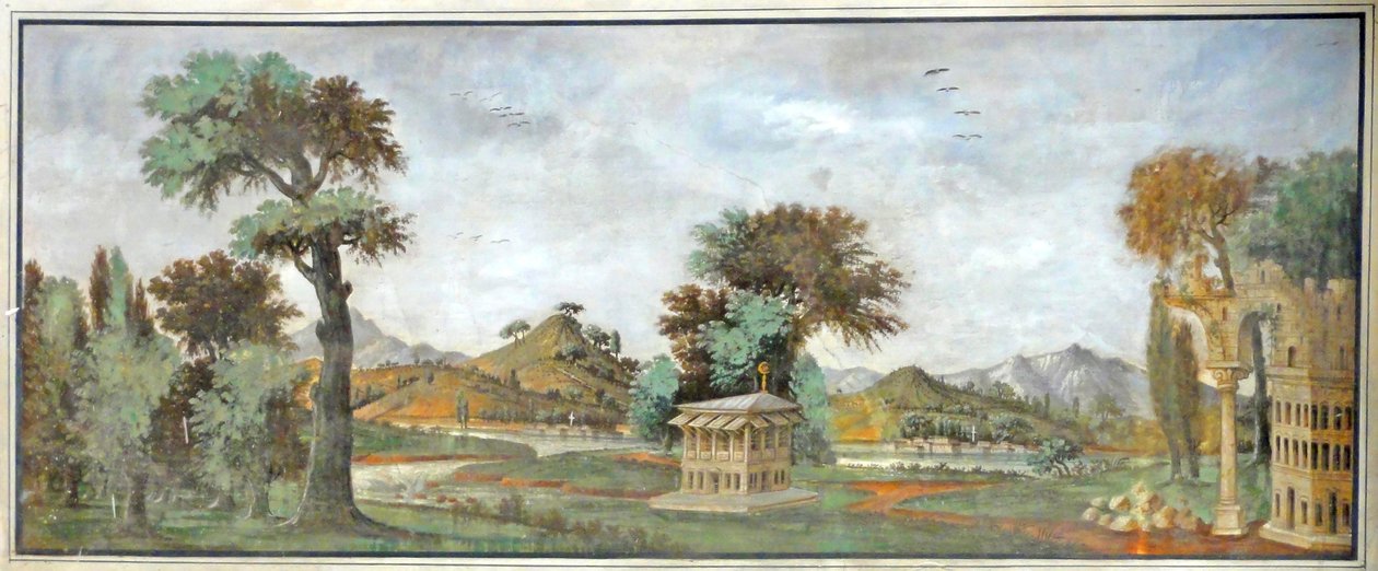 Topkapi-palasset, veggmaleri, Istanbul, Tyrkia, Asia (bilde) av Unbekannter Künstler
