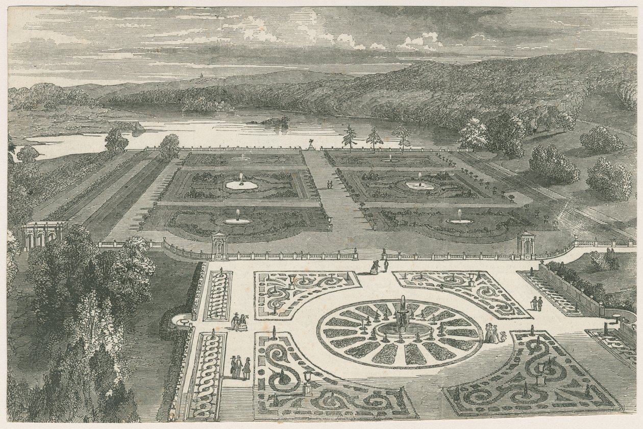 Trentham Gardens: tresnittsgravering og [?1800-tallet] av Unbekannt