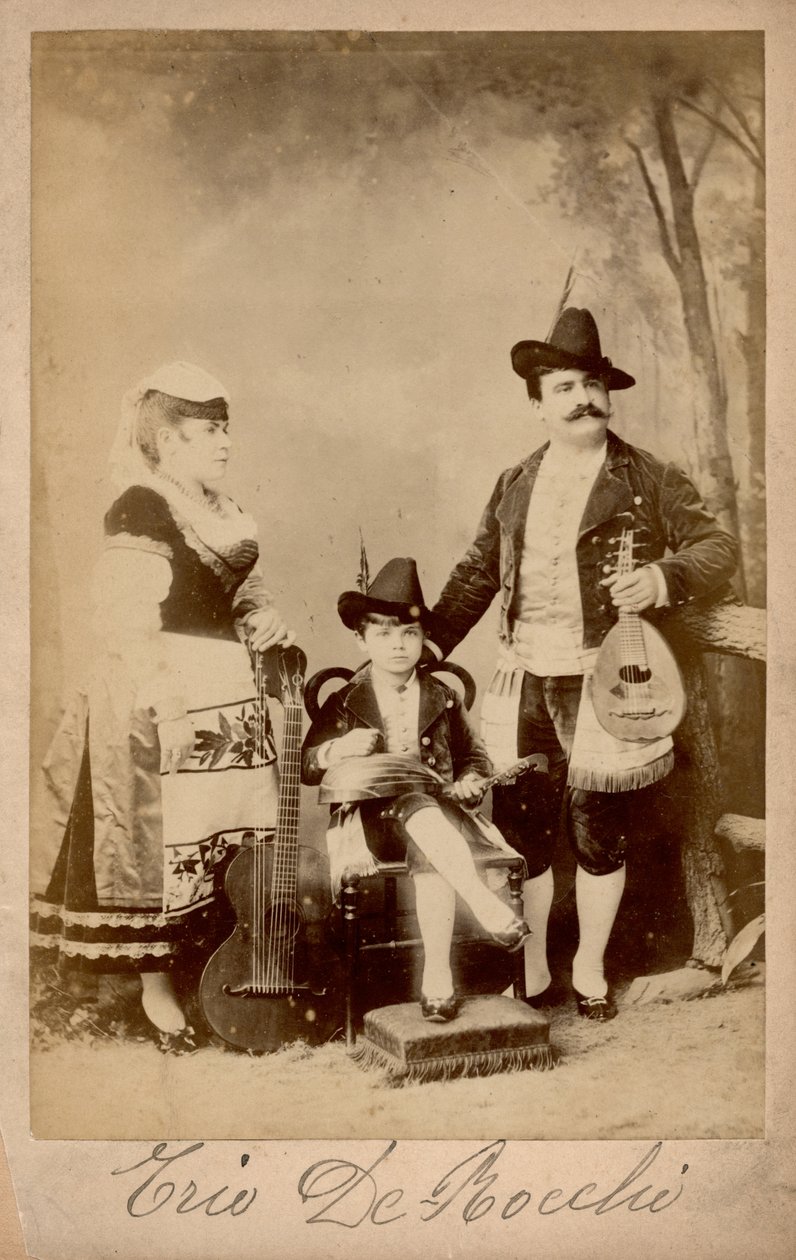 Bocchi Trio, Lombardia, ca. 1880 (s/hvitt-bilde) av Unbekannter Künstler