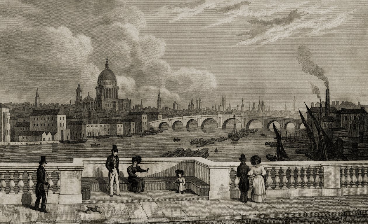 Utsikt over historiske London av Unbekannt