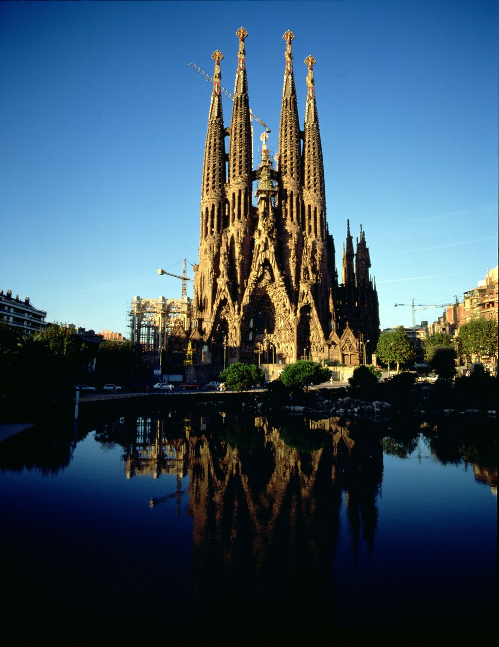 Utsikt over Sagrada Familia-katedralen (bilde) av Unbekannt