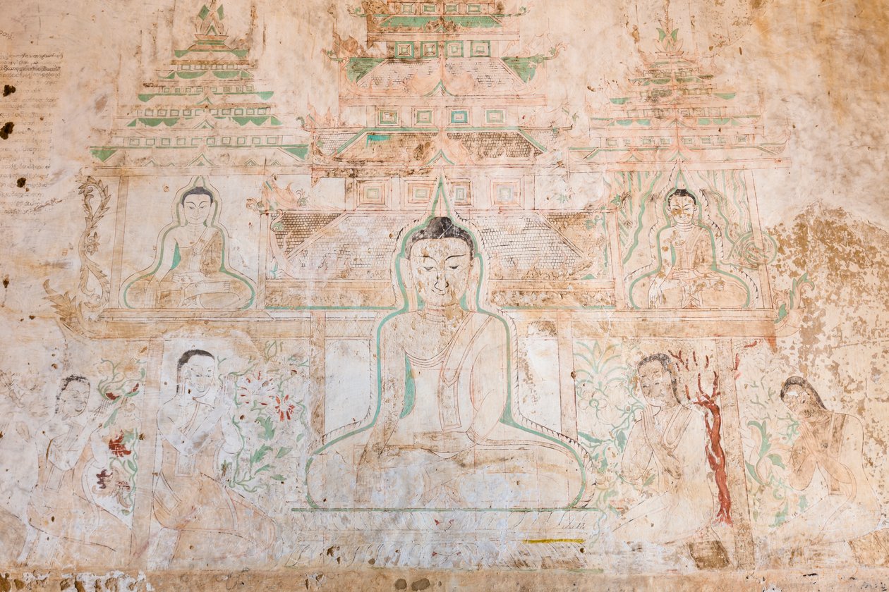 Veggmaleri, Sulamani Pahto, Bagan (bilde) av Unbekannter Künstler