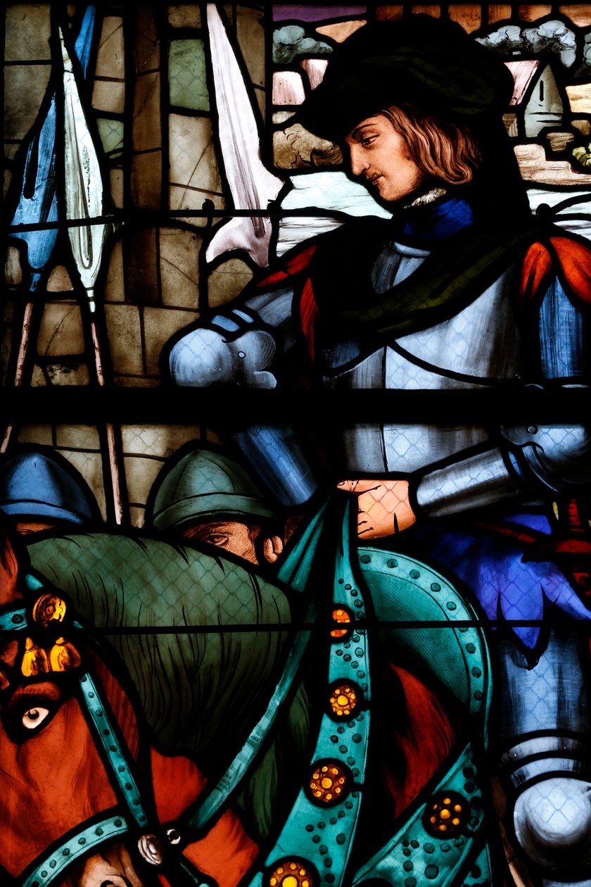 Vindu, Bourges katedral, Frankrike (farget glass) av Unbekannter Künstler