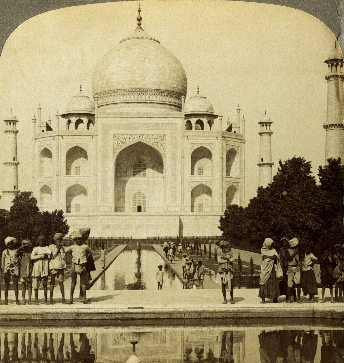 Taj Mahal, Agra, Uttar Pradesh, India. av Underwood and Underwood