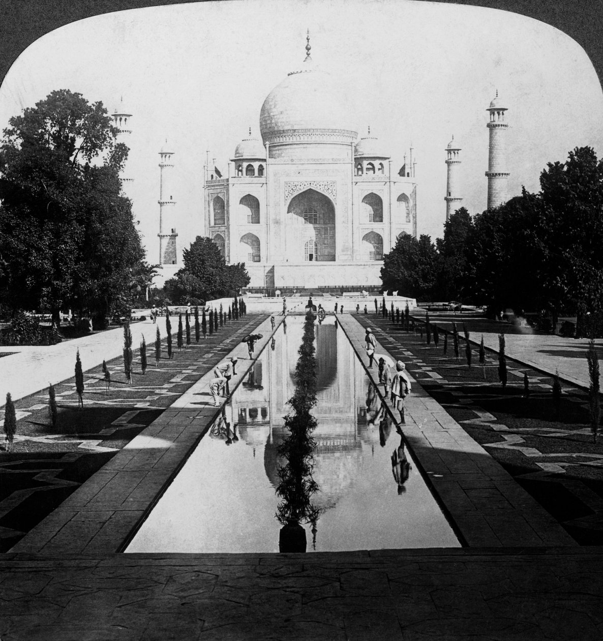 Taj Mahal, Agra, Uttar Pradesh, India. av Underwood and Underwood