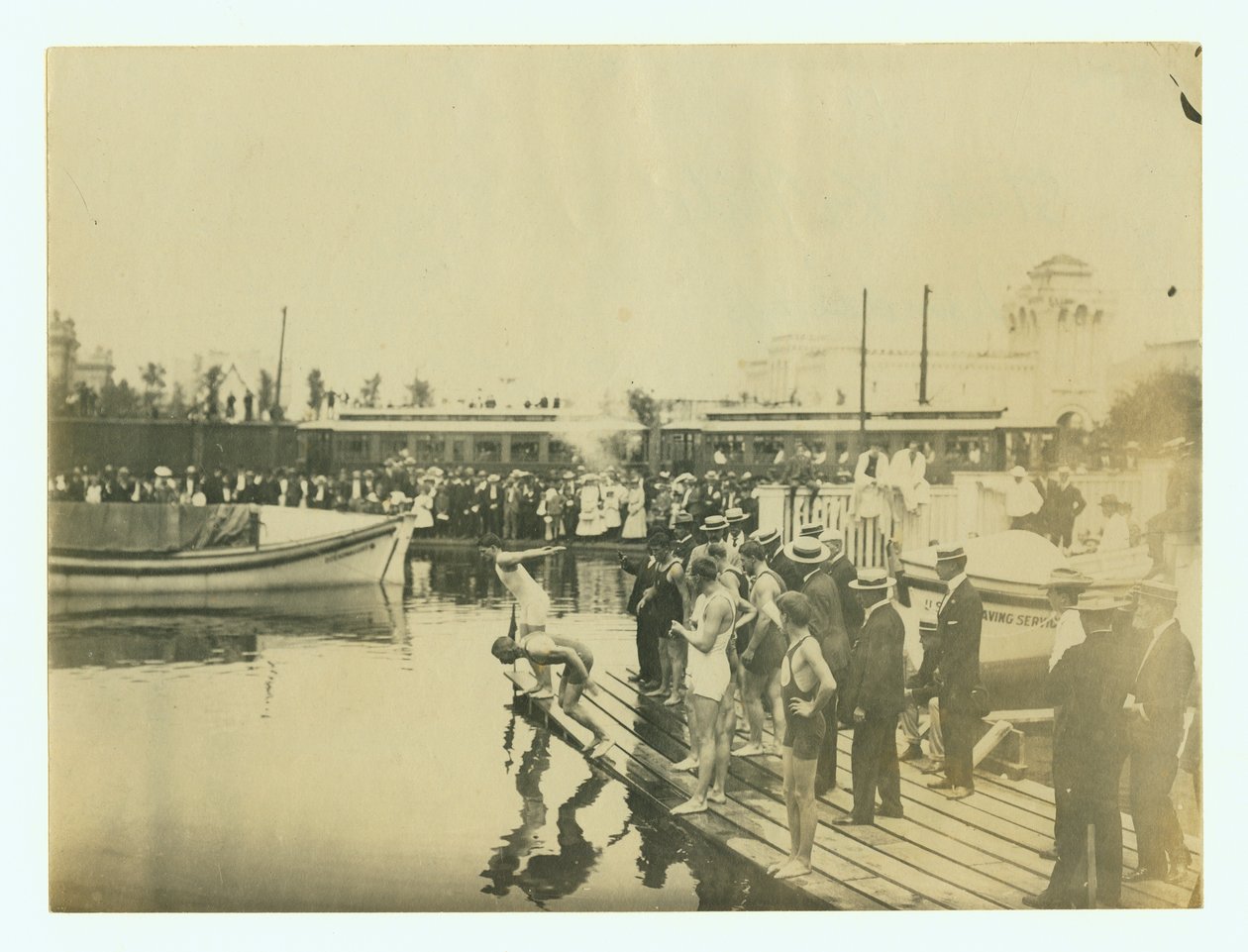 1904-OL- Start på en halv mils handicap (svøm) av Unknown