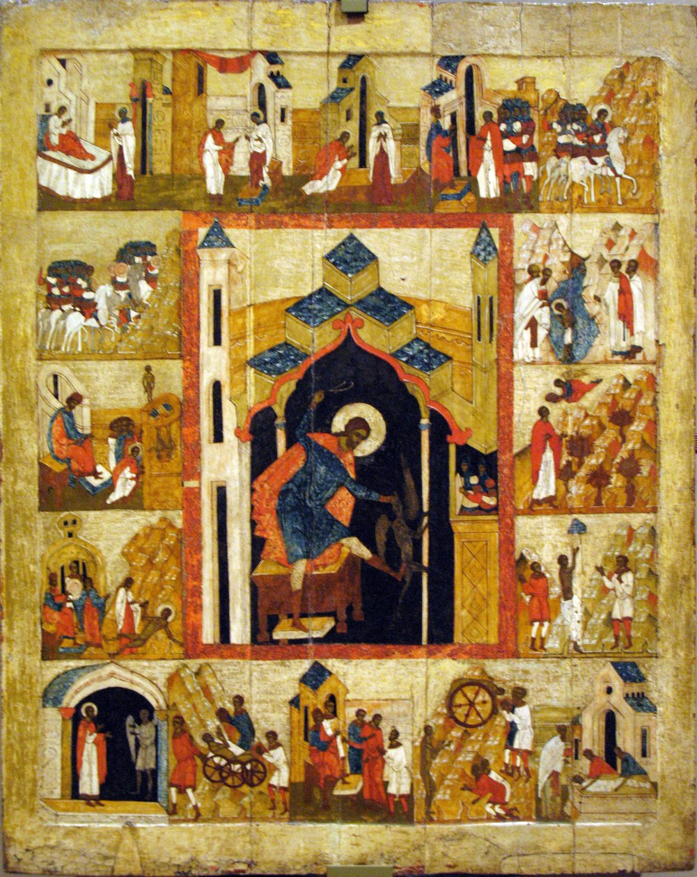St. Nicetas eksorcisten med scenene i livet hans av Unknown