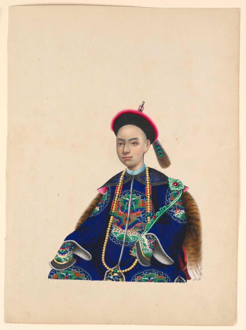 Miniatyr, portrett av sittende mann i, ca. 1820–60 av Unknown