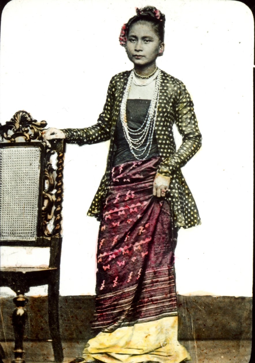 Burmesisk kvinne, ca. 1880-tallet av Unknown